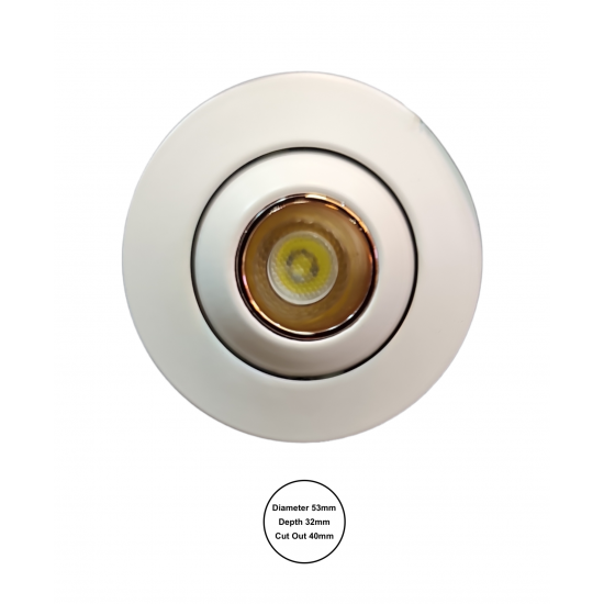 3W LED Eyeball Round Tilt LED Mini Downlight Spotlight